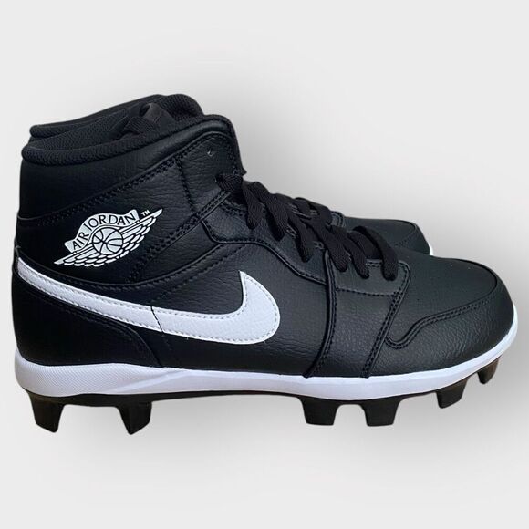 Nike Air Jordan 1 Retro MCS Black Baseball Cleats Mens size 9 AV5354-011 New - Picture 5 of 12